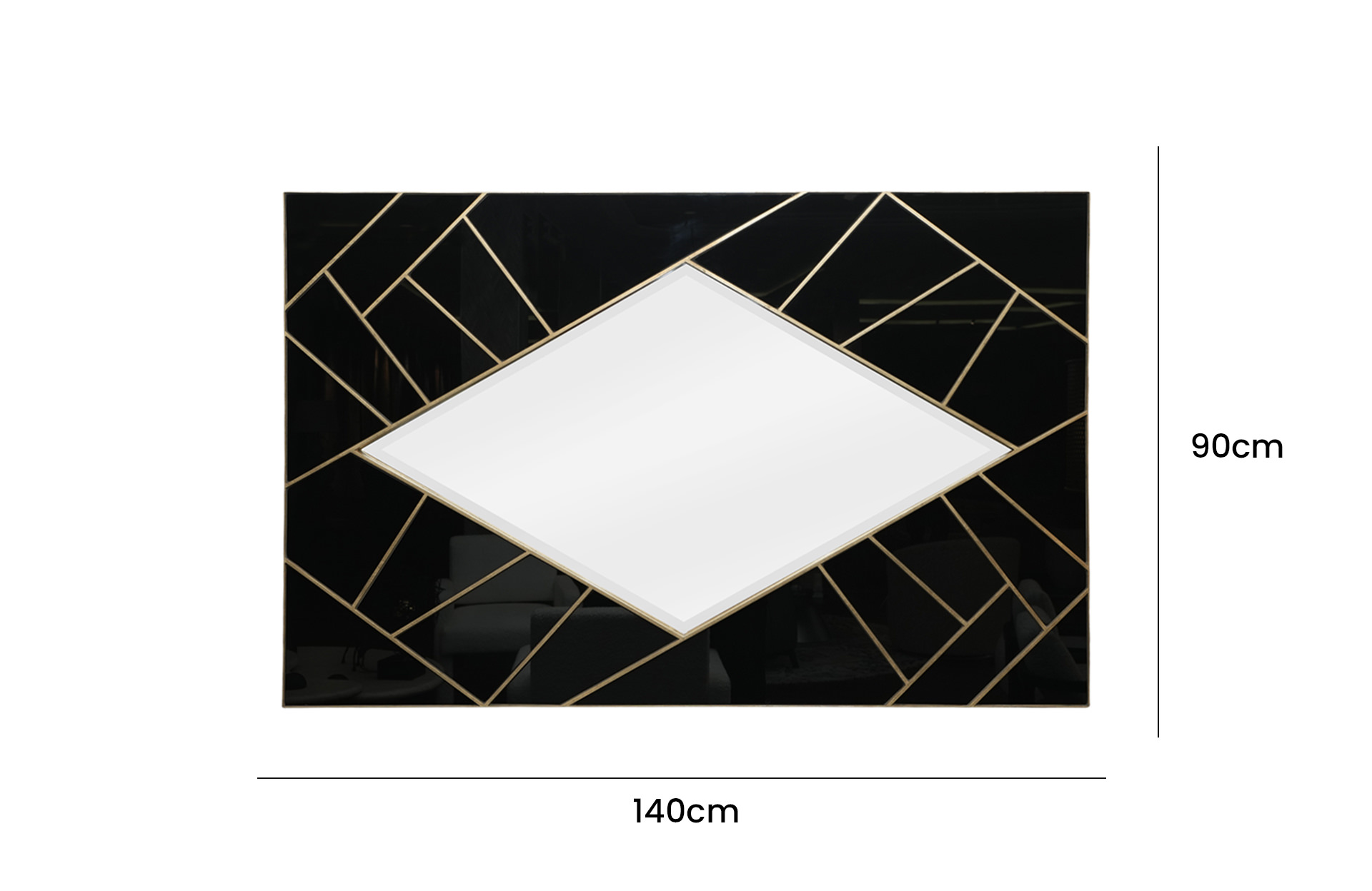 Home Decor 06-110322 Mirror Front View Size