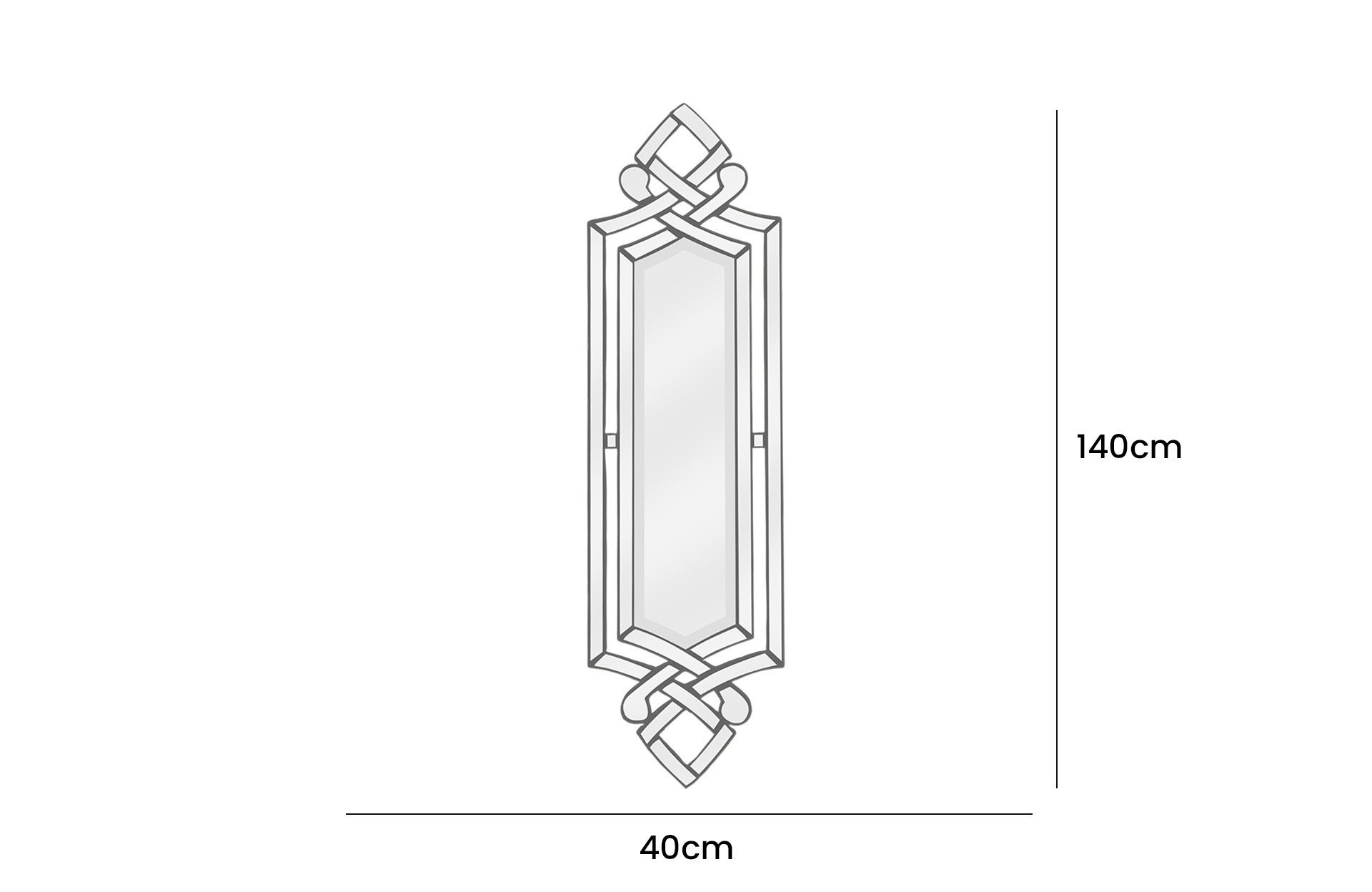 Home Decor 2502202014 Mirror Front View Size