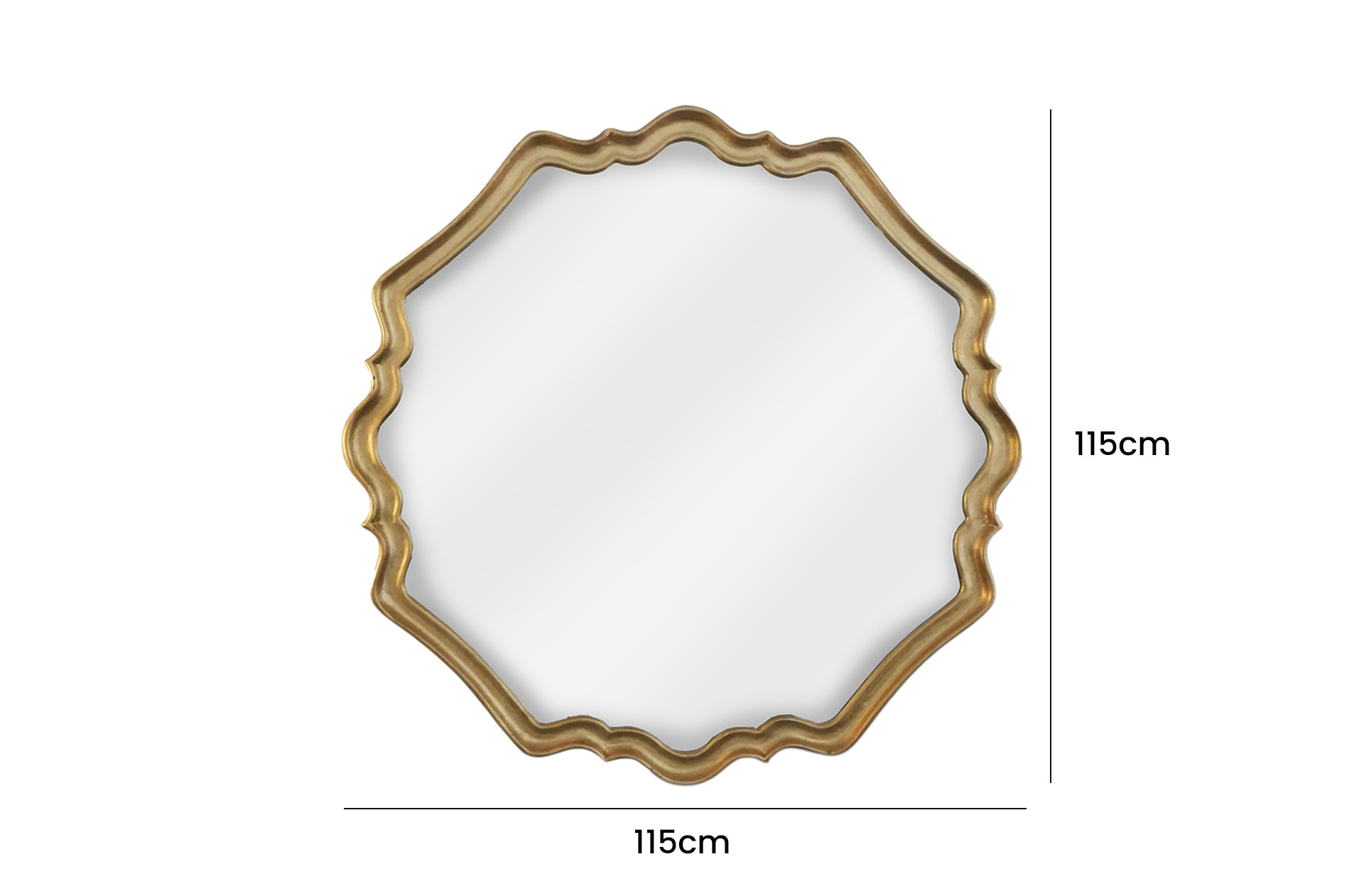 Home Decor 90220216 Mirror Front View Size