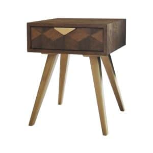 Home Decor BK-032-004 Side Table 1 Drawer Side View