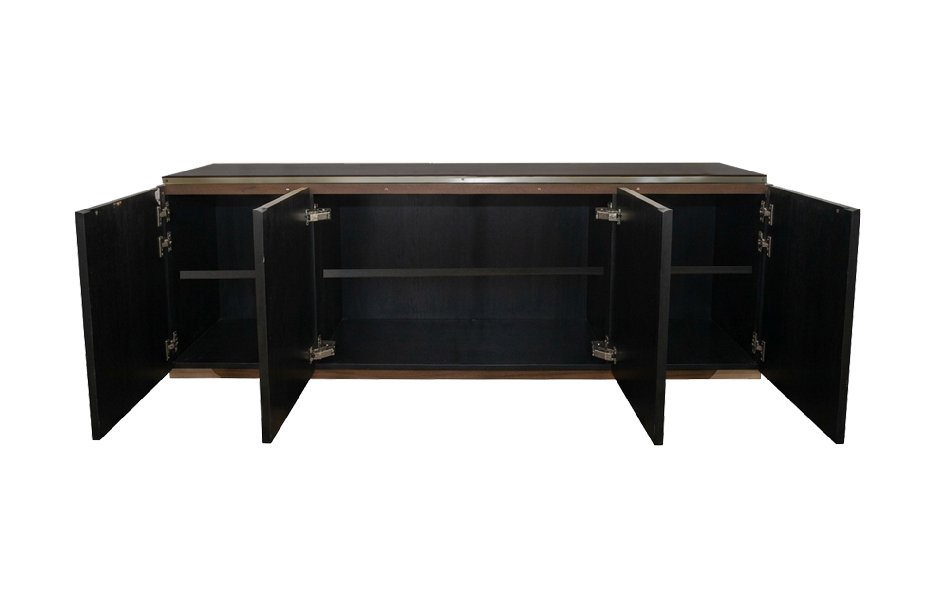 Home Decor Brutalist Sideboard Tokyo T121 Front View Open