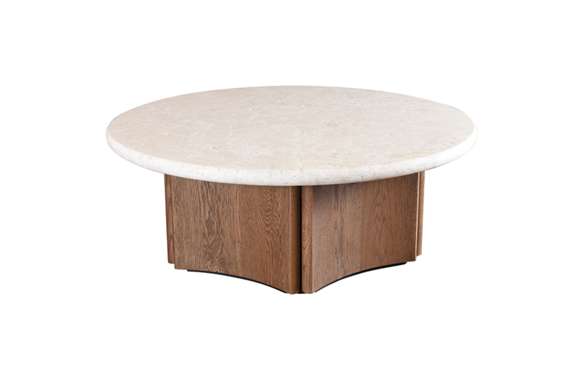Home Decor Casena Coffee Table Cream Marble Front View
