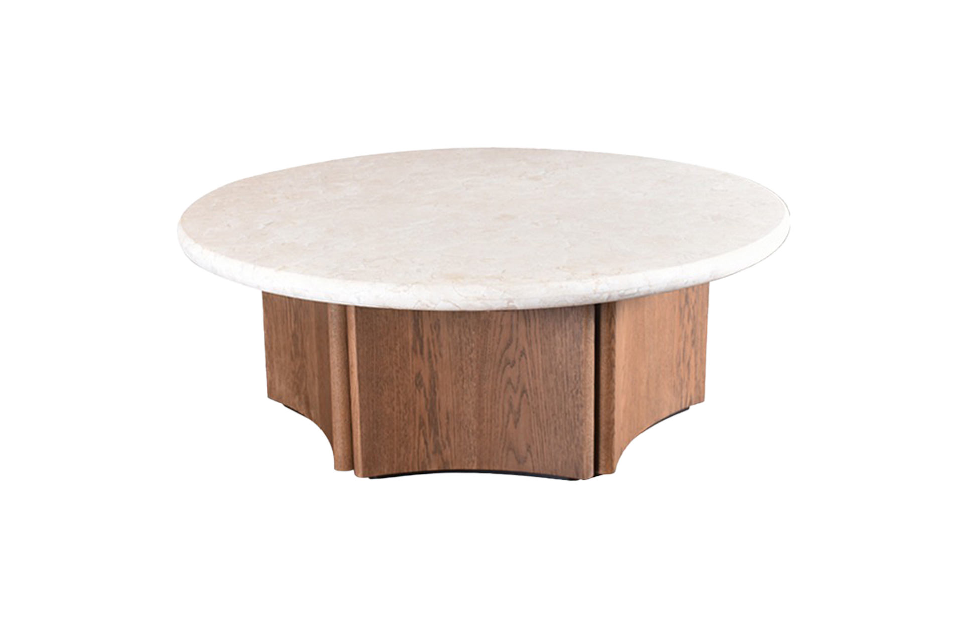 Home Decor Casena Coffee Table Cream Marble Front View