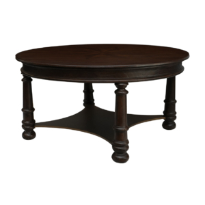 Home Decor Coffee Table with Metal Shelf Pontoreau Side View