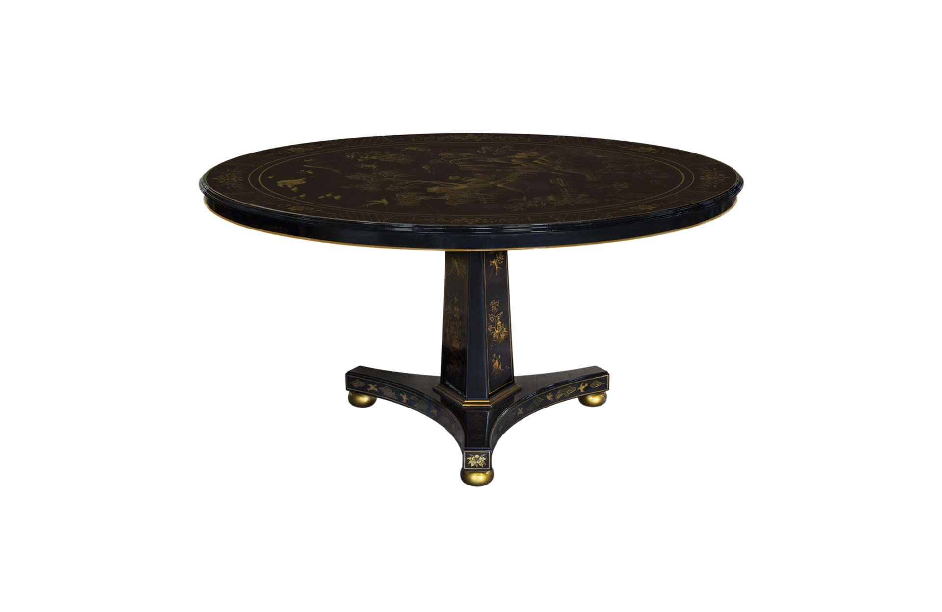Home Decor Dining Table Dumont Chinoiserie 34116 Side View