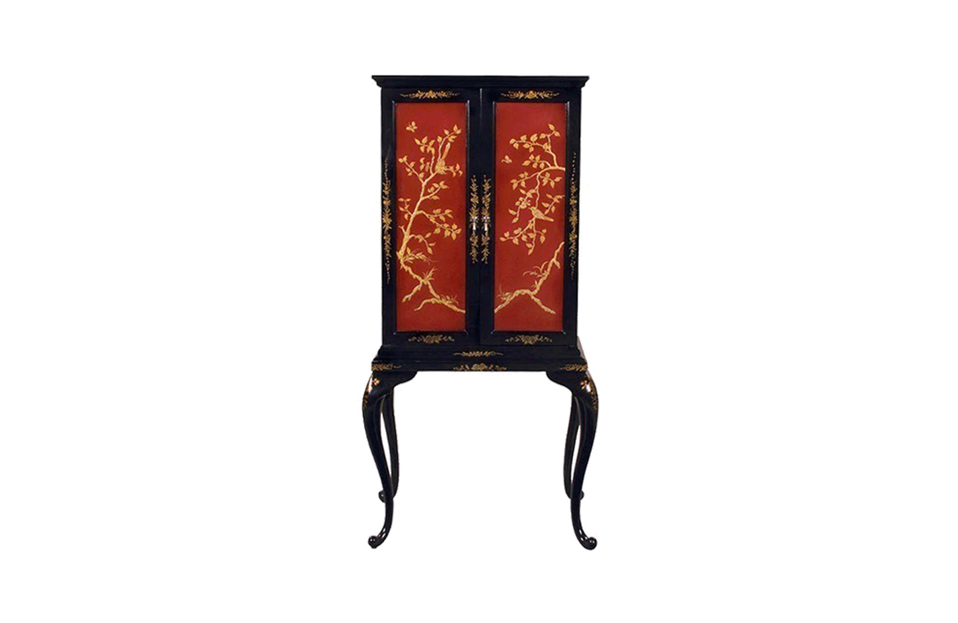 Home Decor Jewelry Cabinet Chinoiserie 34292 Front View