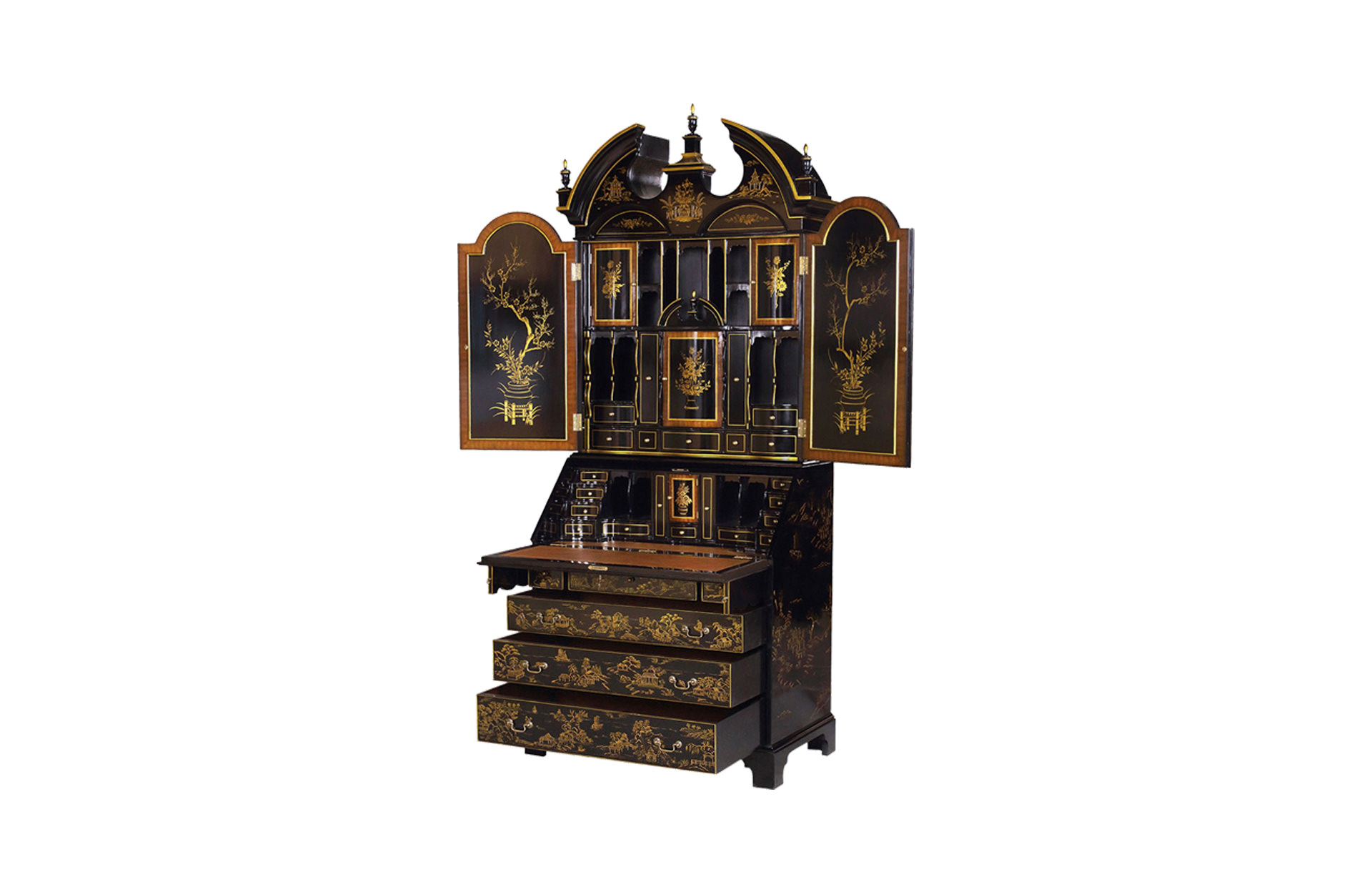 Home Decor Secretary Desk Chinoiserie 34420 Side View