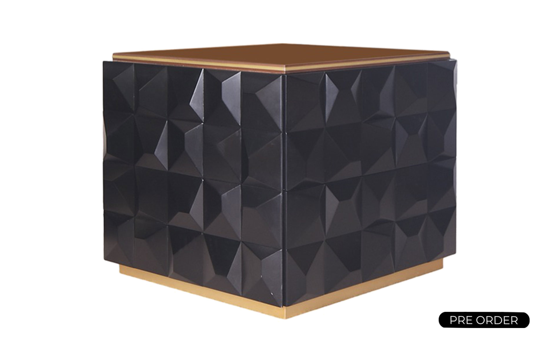 Side Table Brutalist 2 Drawer