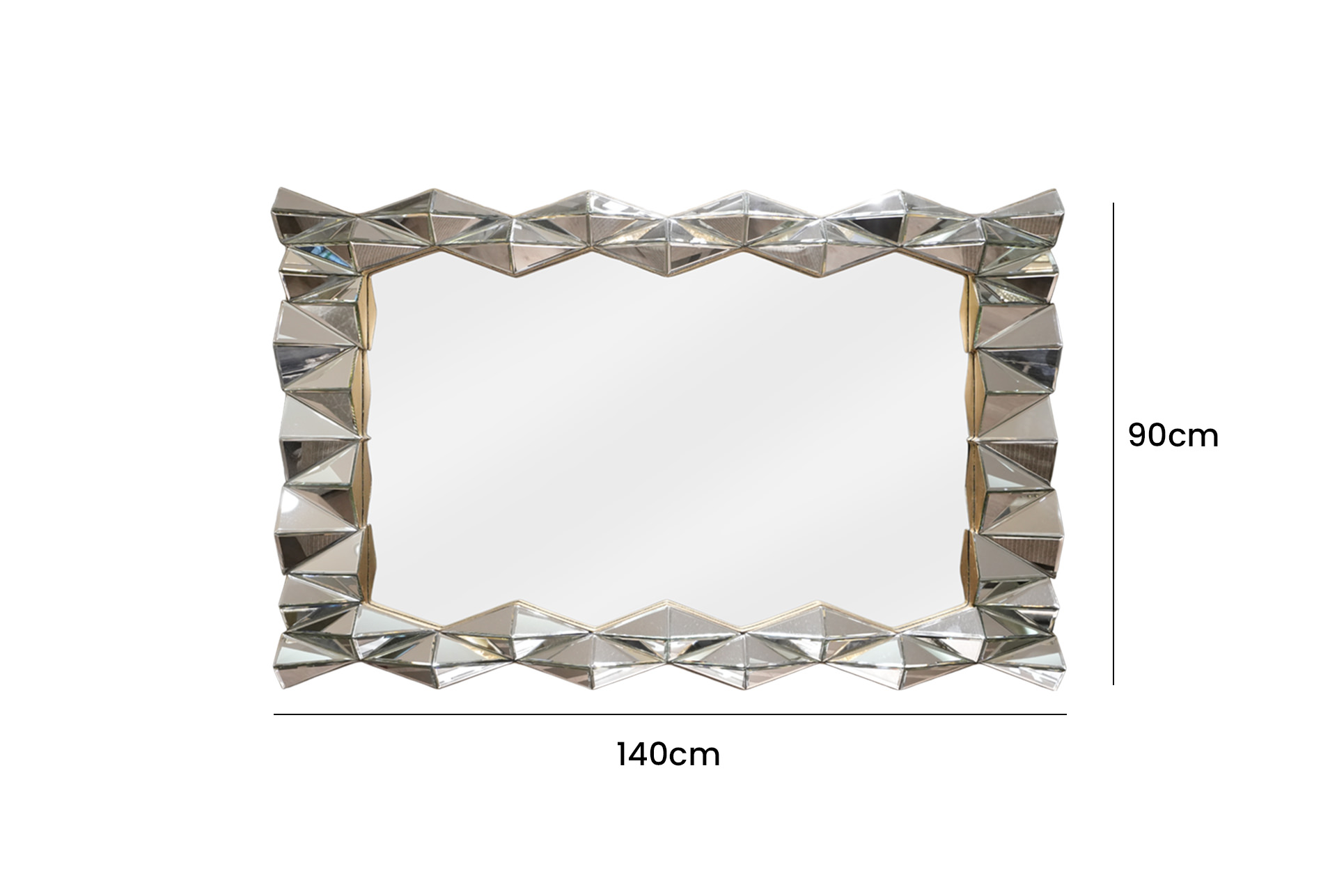 Home Decor 01-110322 Mirror Front View Size