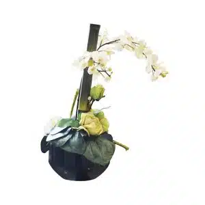 Black Bowl Glossy & angrek Bamboo