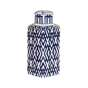 Carlyle Lidded Jar,Hexagon AV0596