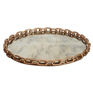 Glass Metal Tray JC38717