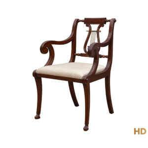 Home Decor Arm Chair Lyre 11429 Side View