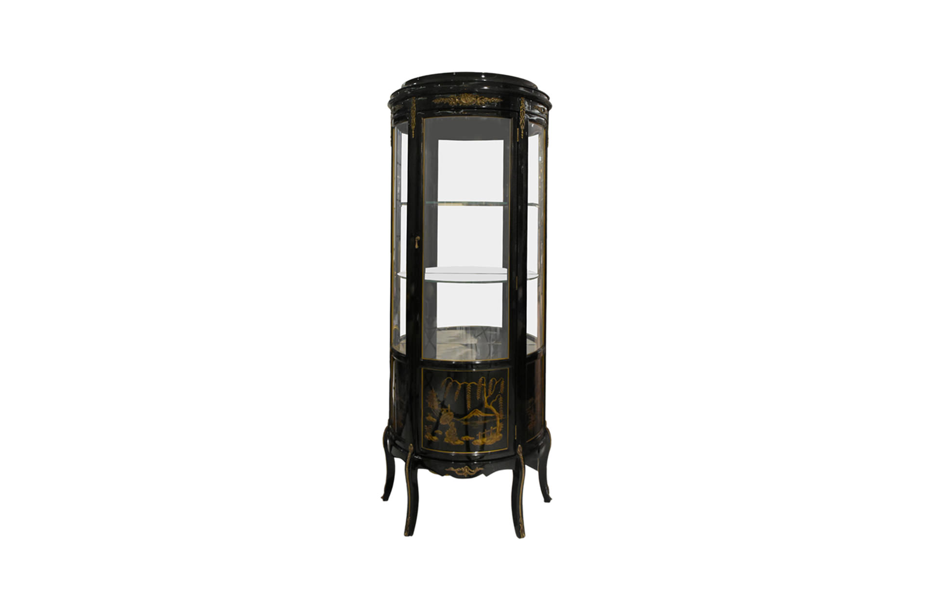 Home Decor Display Cabinet Chinoiserie Camille,with Lighting 34039LED Front View