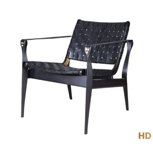 Home Decor New York Safari Chair N050-1 Black Side View