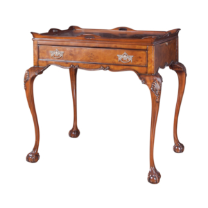 Home Decor Side Table Tea Table With Burl 33446 Side View