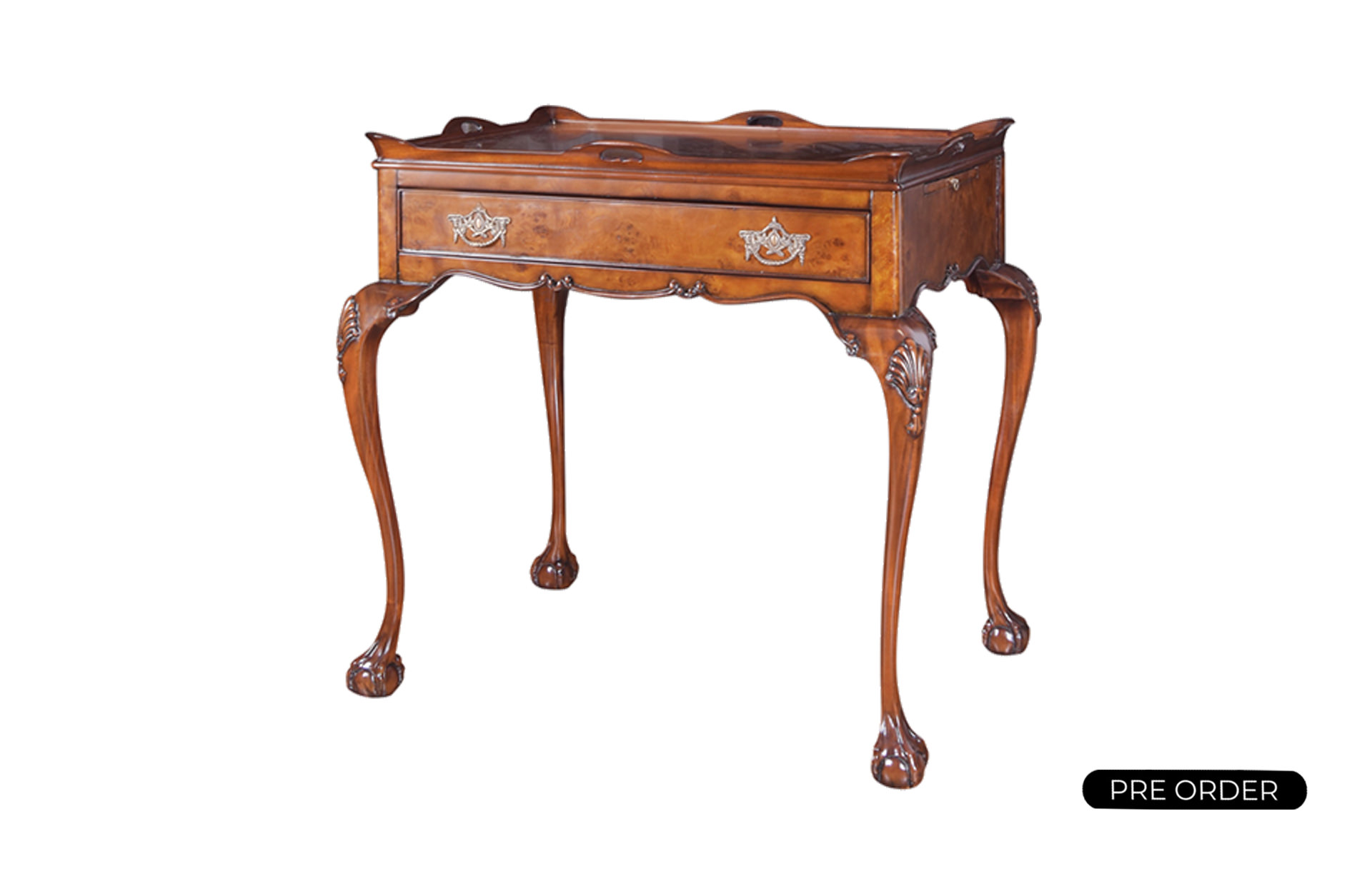 Tea Table With Burl 33446