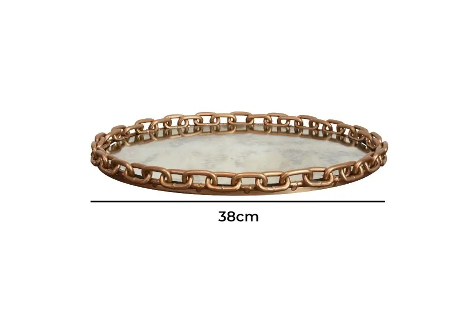 Glass Metal Tray JC38717