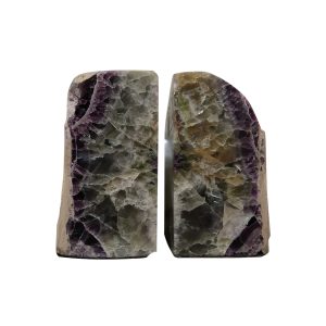 S-2 3.5X3.4X4.7 Bookends Green Flourite 40067