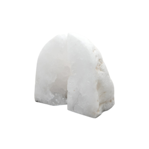 Home Decor S-2 3.5X3.4X4.7 Bookend Natural Geode 40068 Side View