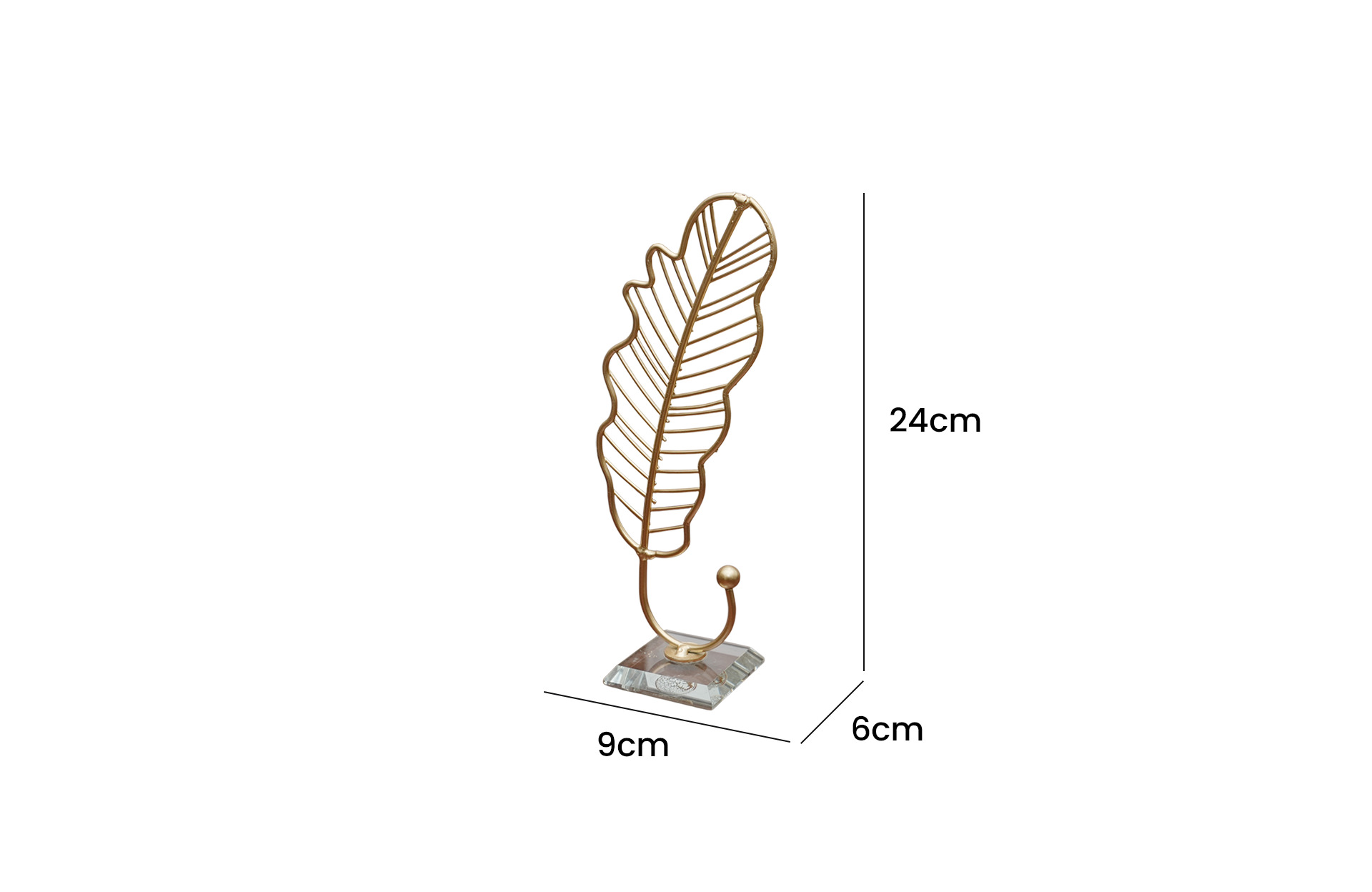 Home Decor Iron Material Ornament MK019A Side View Size
