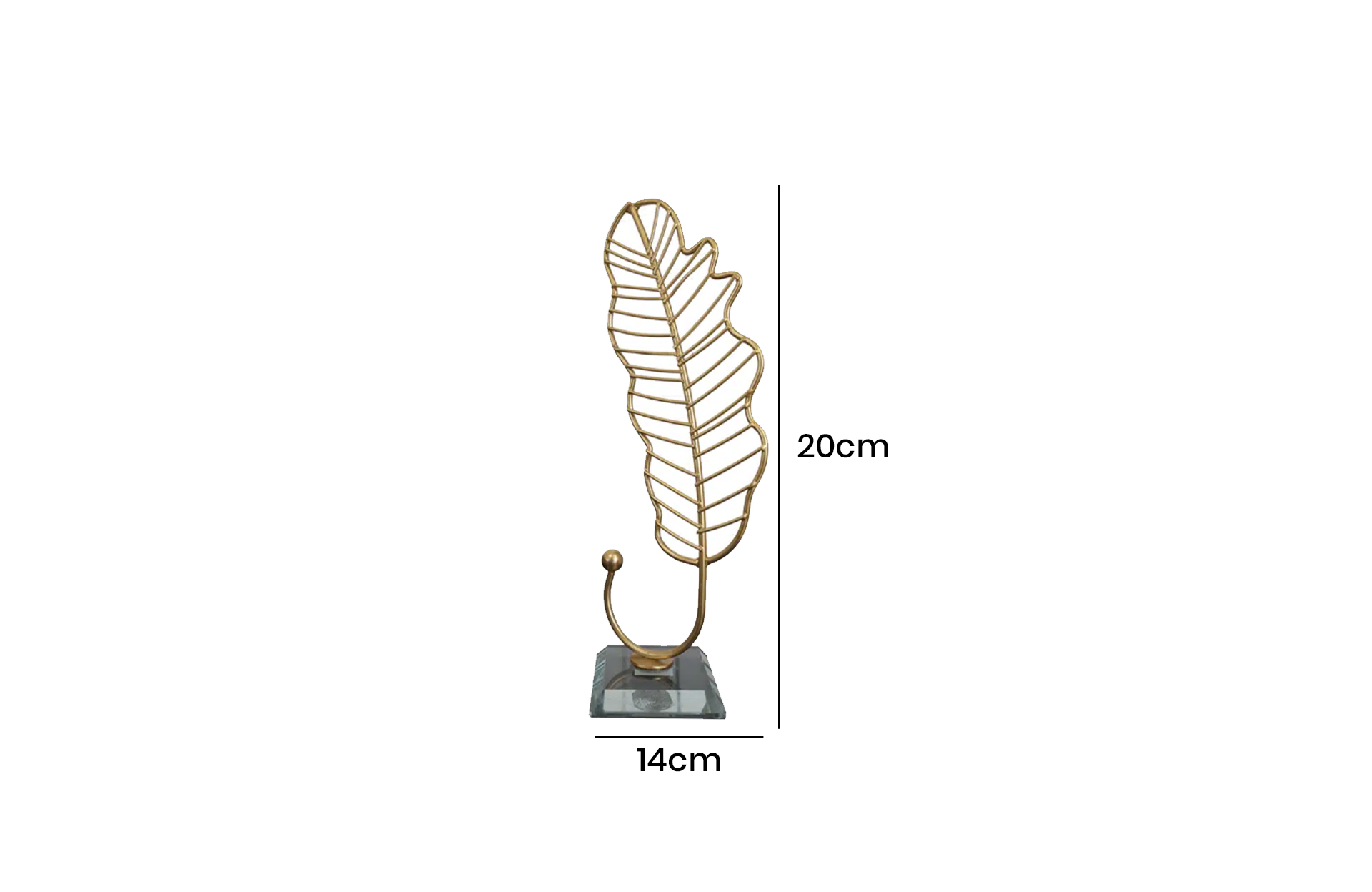 Home Decor Iron Material Ornament MK019A Front View Size