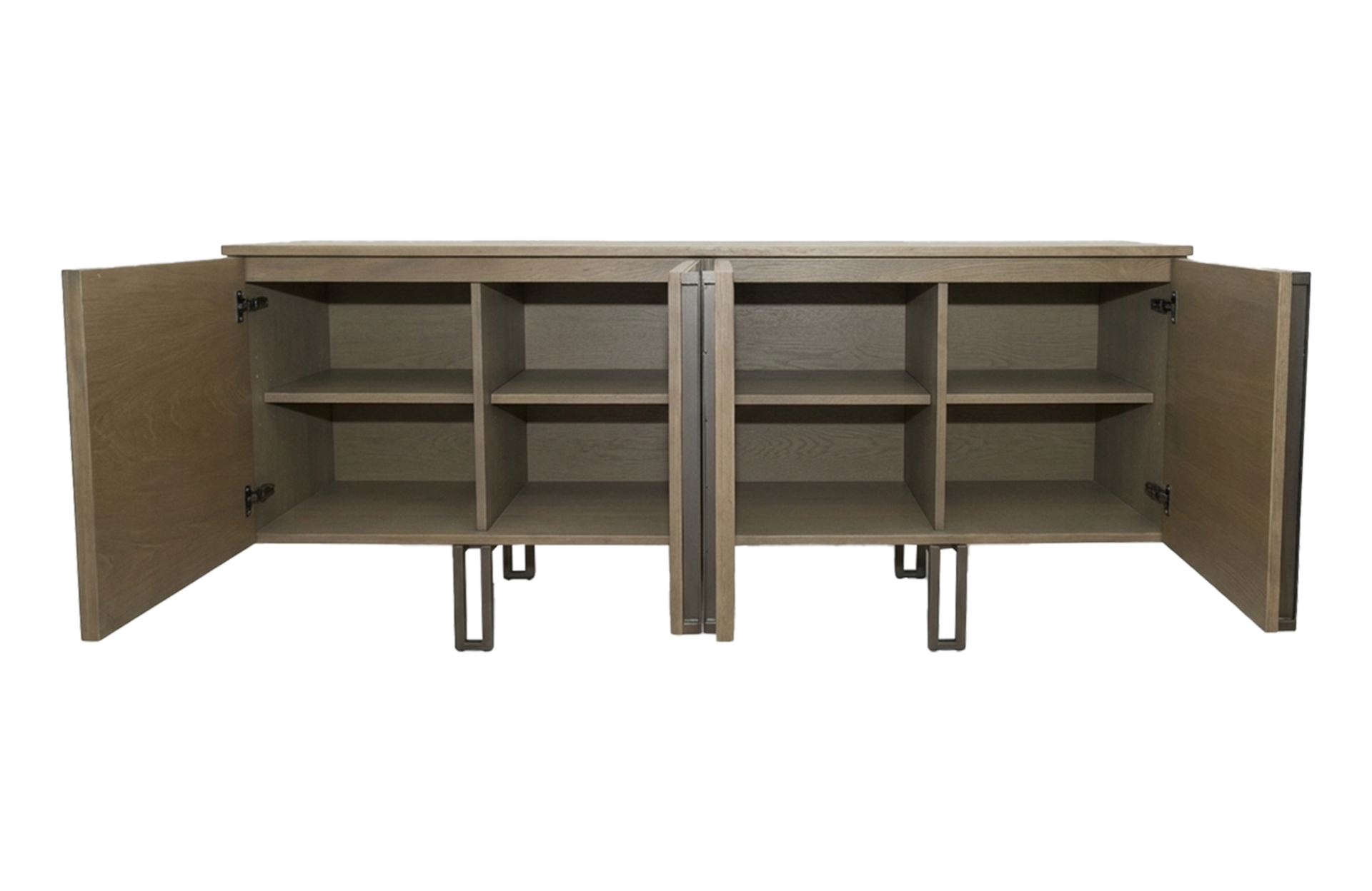 Home Decor Lotto 4 Doors Sideboard Front View Open