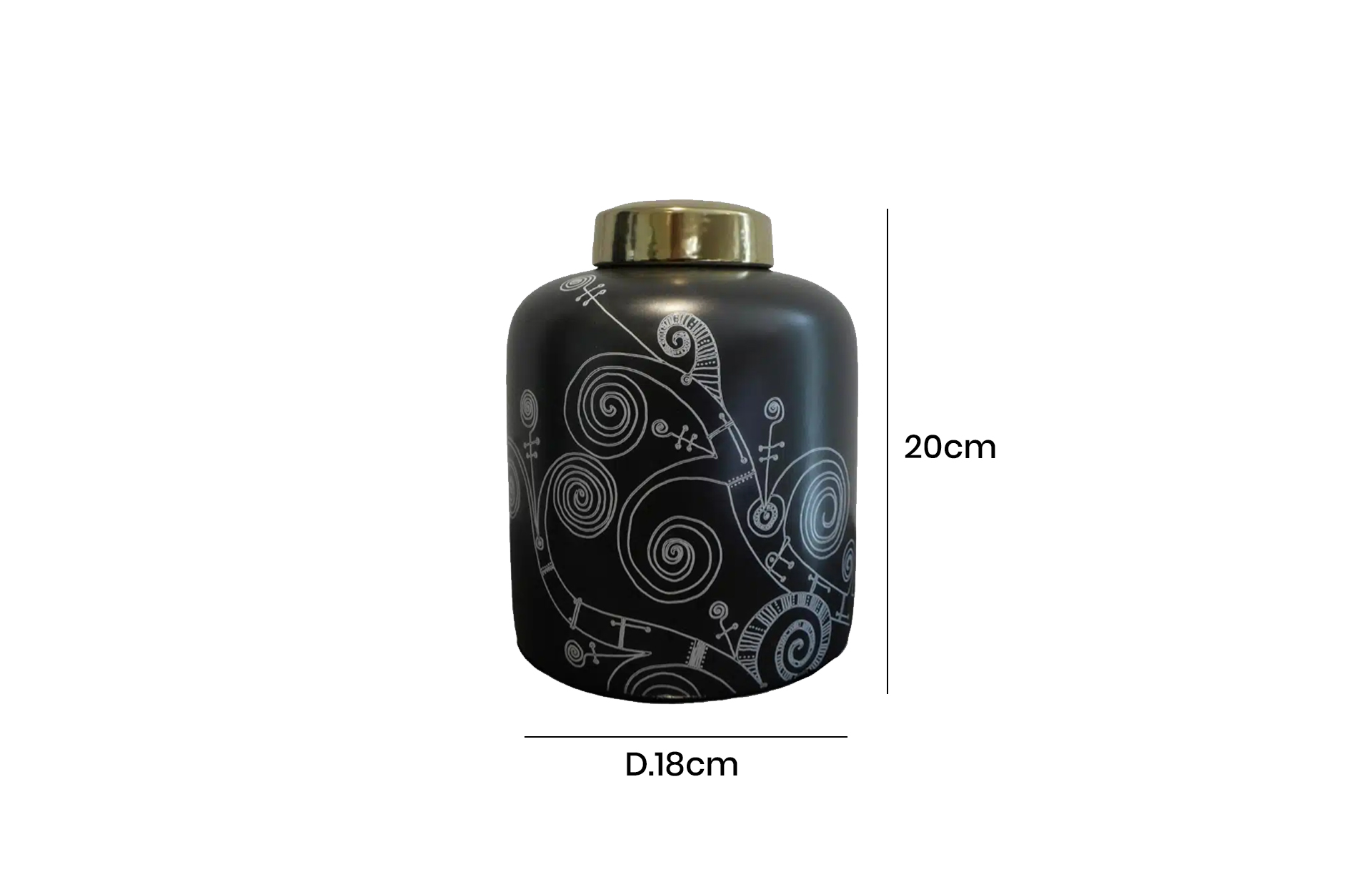 Home Decor 608569 Jar Front View Size