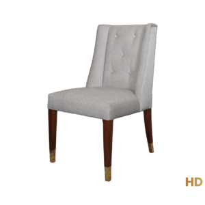 Home Decor Dining Chair Brenda Chair Taupe ( With Slop ) Side View