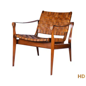 Home Decor New York Safari Chair N050-1 Camel Side View