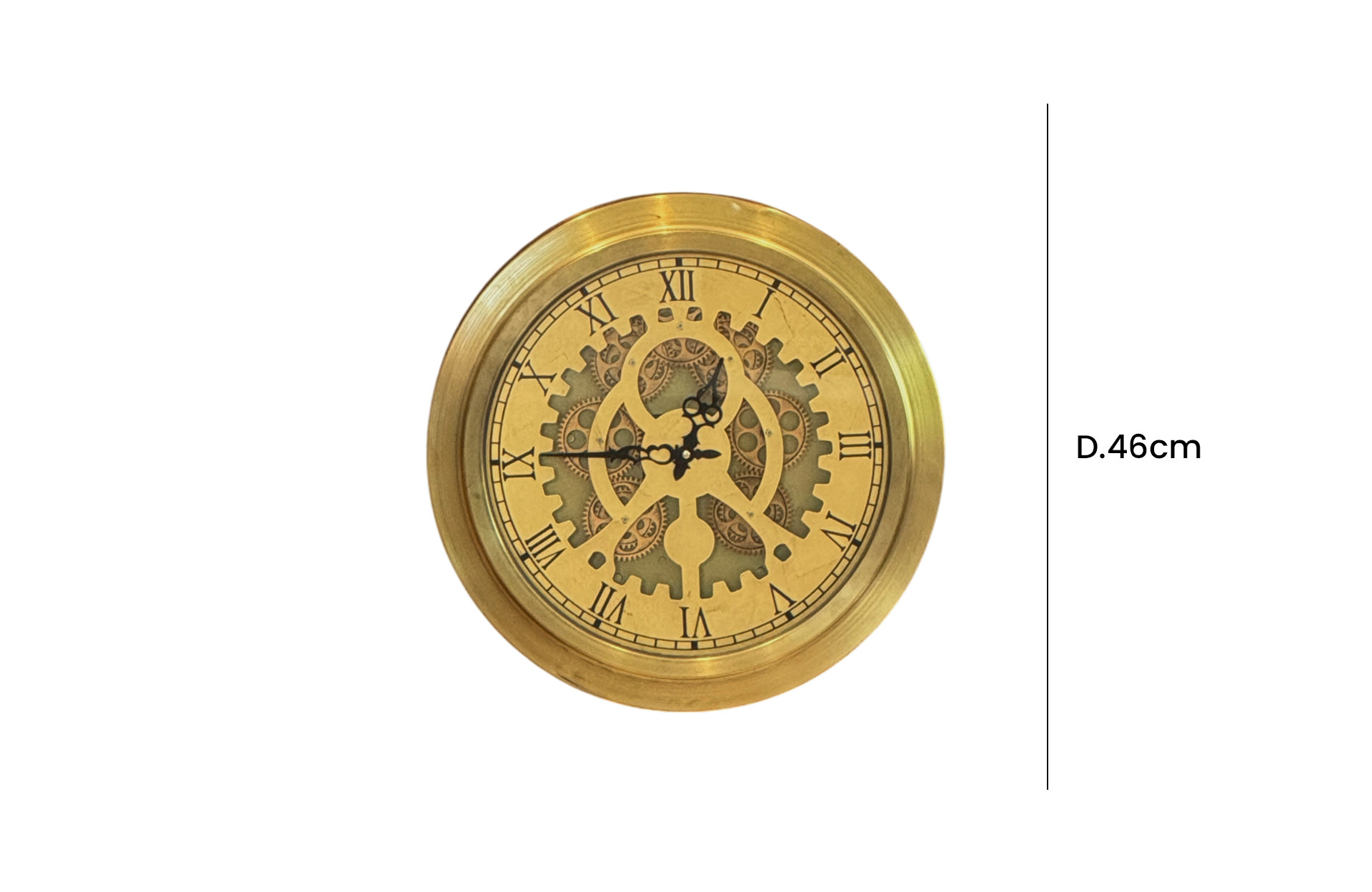 Home Decor Ignacio Classic Round Wall Clock 4215 Front View Size