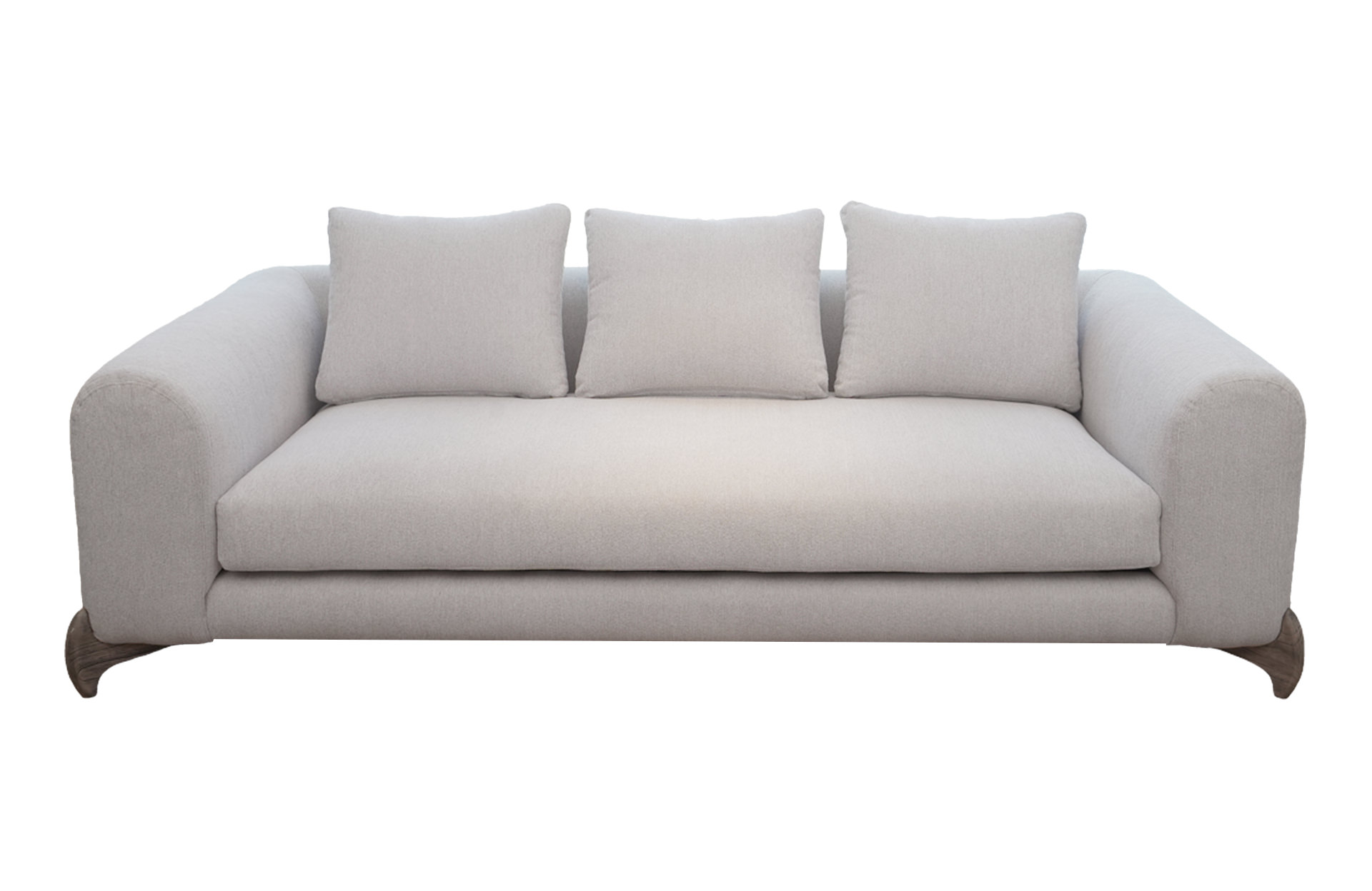Home Decor Sofa 3S Capri Denton Cream Front View