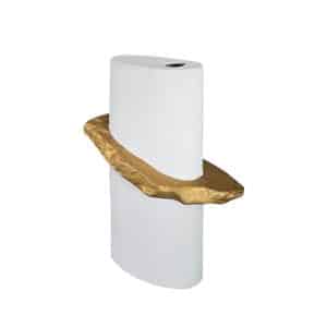 Home Decor Vase & Ceramic Jars White&golden ceramic vase-B FA-D2061B Side View