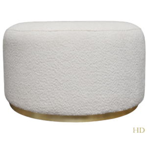 Home Decor Stool Lille Oslo Ivory Side View