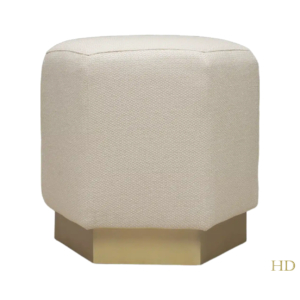 Home Decor Indonesia Stool Rouen Ivory-G1893-2 Front View