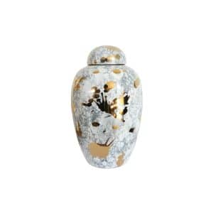 Home Decor Vase & Ceramic Jars Golden Grain Ceramic Jar-B FA-D2022B Front View