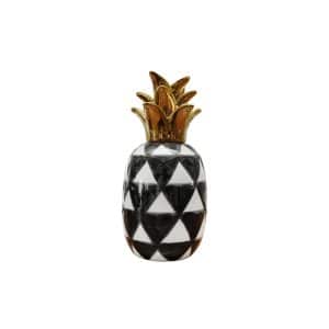 Home Decor Vase & Ceramic Jars FD-D23003 Triangle Glazed Pineapple Front View