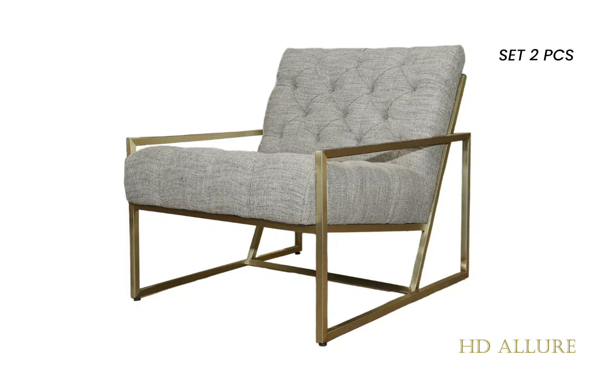 Home Decor Armchair Raveo Decature Pebble Side View