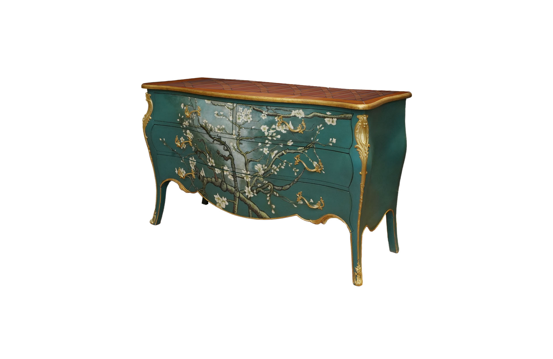 Home Decor Chest Aprycot Blossom 150 Side View
