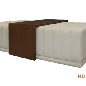 Home Decor Ottoman PD 0102 Beige Coffee Table Side View