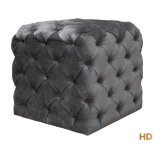 Home Decor Ottoman & Pouf Baxter Pouf 06 Charoal Side View
