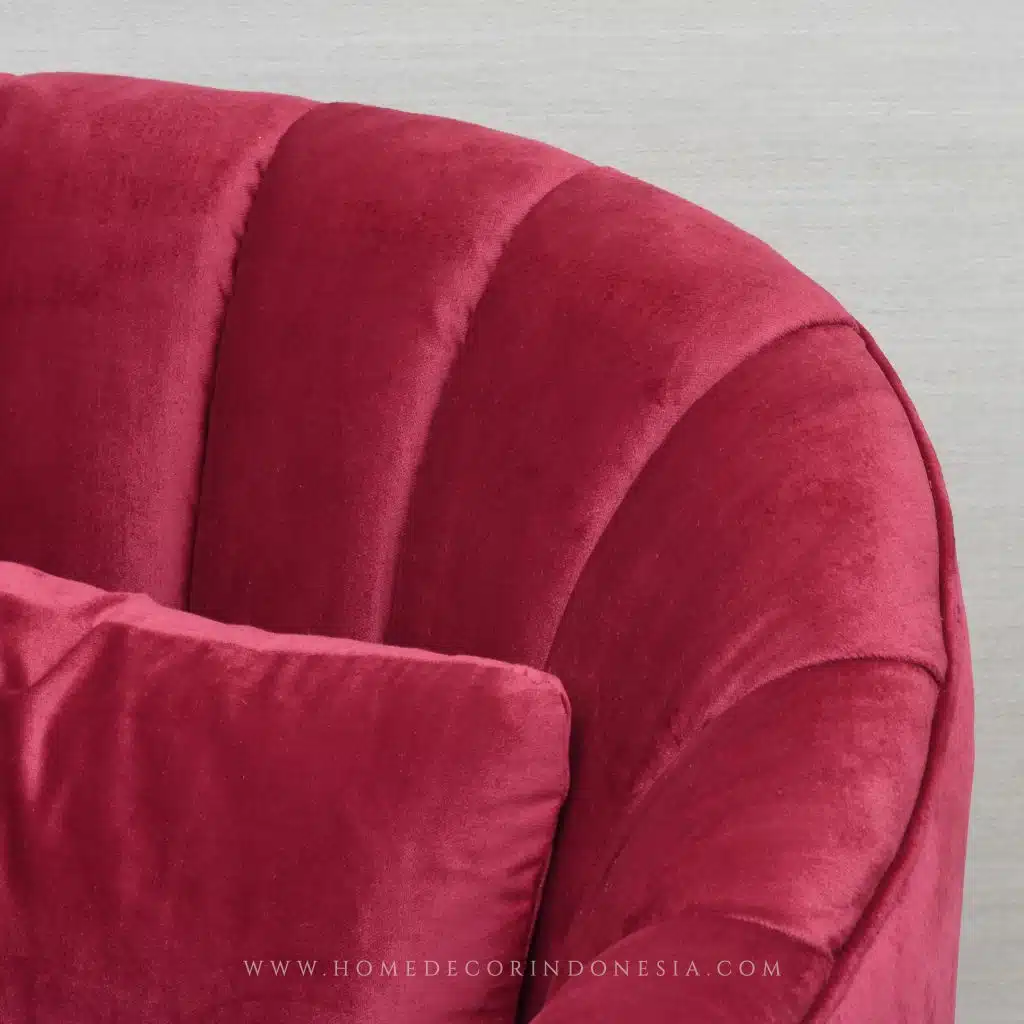 Home Decor Armchair Ortha Swivel Fabric Opus Velvet Bis 01 COL Ruby