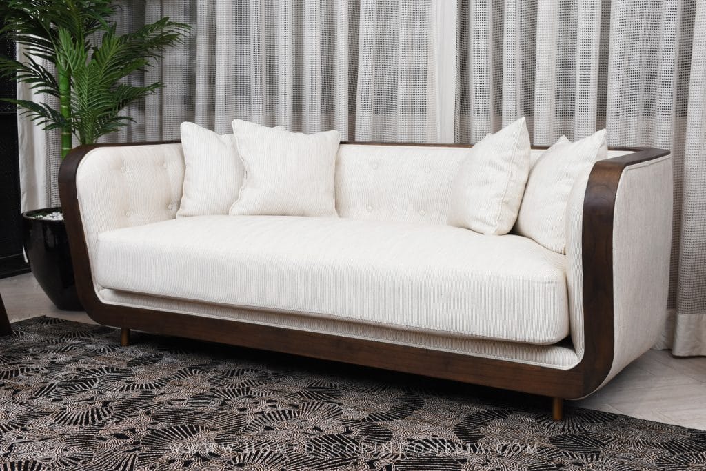 Home Decor Sofa Bosconia With Carpet Motif Brown & Black