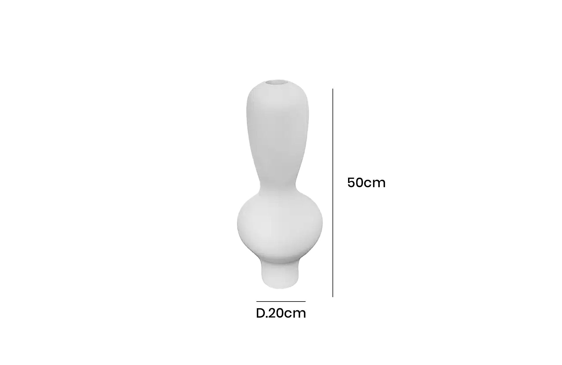 Home Decor Bolling Vase Front View Size