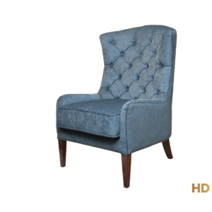 Home Decor Armchair Small Junot Single FM Denim Side View