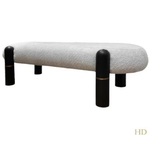 Home Decor Bench Elektra Oslo Grey Side View