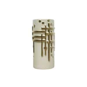 Home Decor Vase & Ceramic Jars Ceramic Gold Metal Stamp Vase B FD-D24033B Front View