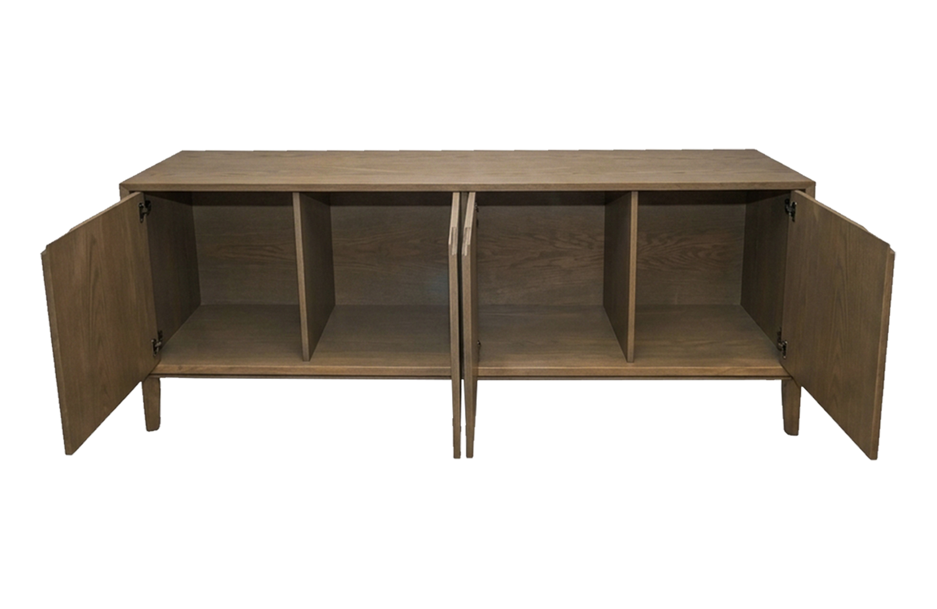 Home Decor Livia 4 Door Sideboard Front View Open
