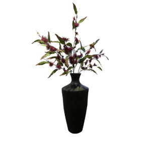 Home Decor No.93-012021 Tall Rustic Vase/Red Front View