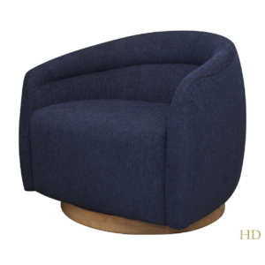Home Decor Newport Swivel Armchair Denim Side View